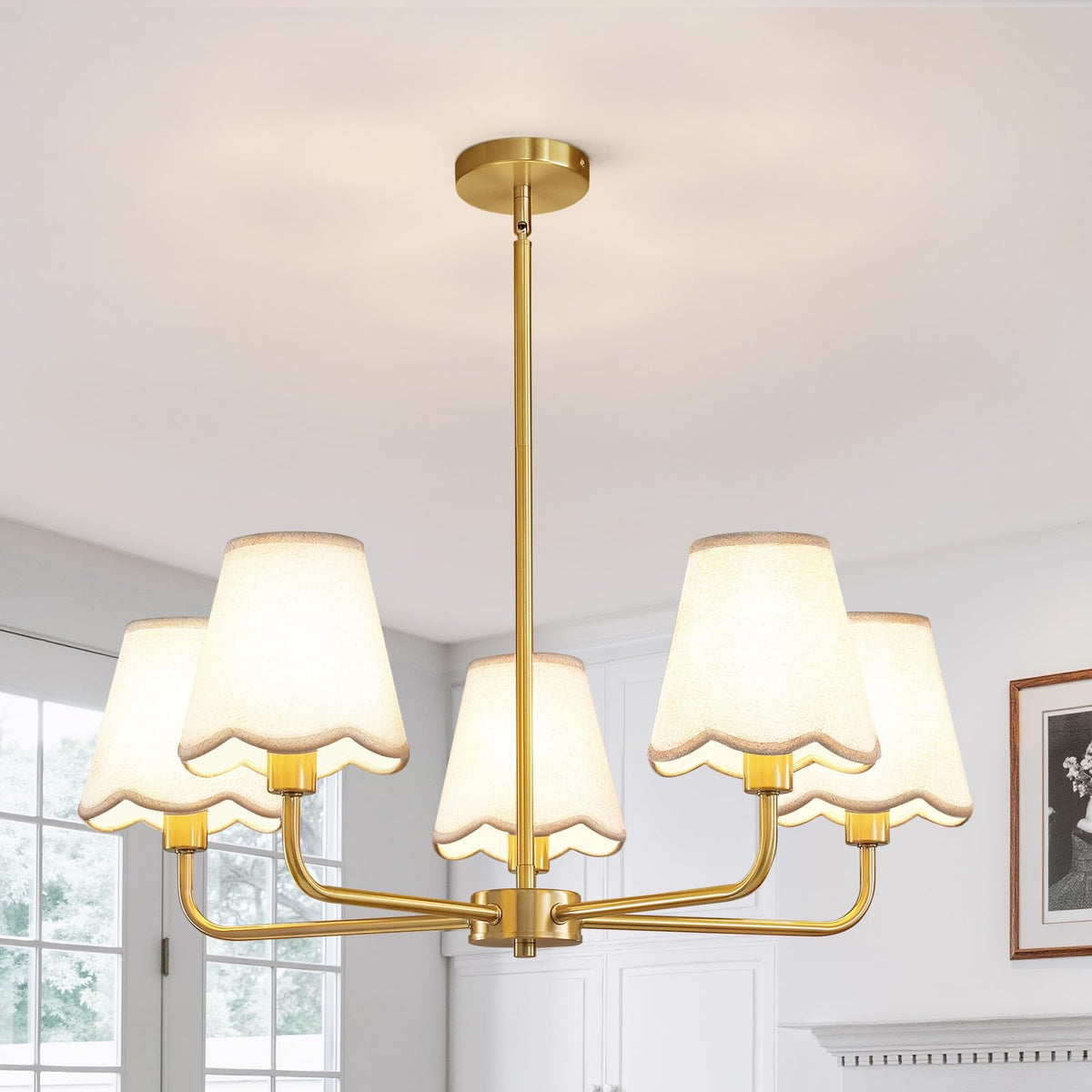 Modern Gold Chandelier 5 (Gold / 5-Light)