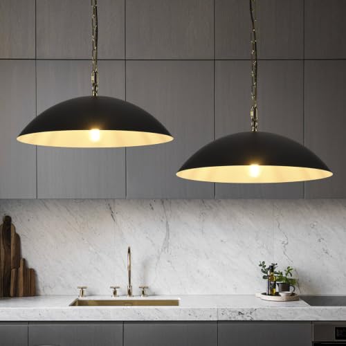 20" Modern Large Pendant Light (Black / 20"-2 Pack)