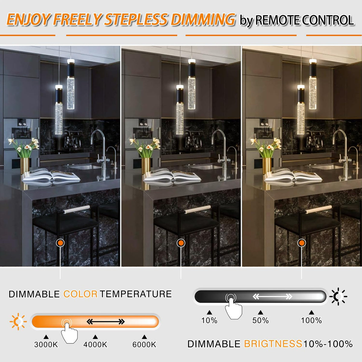 Led Pendant Light (Black / 2-Light)