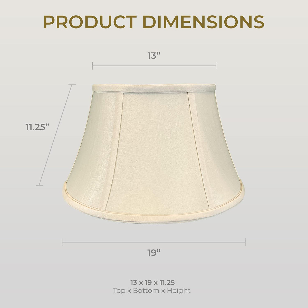 Shallow Drum Bell Billiotte Wall Lamp Shade (Beige - Set of 2 / 13 x 19 x 11.26)