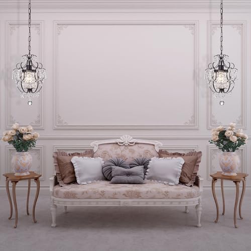 Amorette Mini Chandelier Crystal (Antique Bronze / 2-Pack)