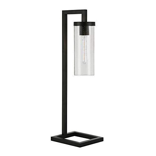 26" Modern 1 Light Table Lamp (Blackened Bronze/Seeded / 26" Tall)