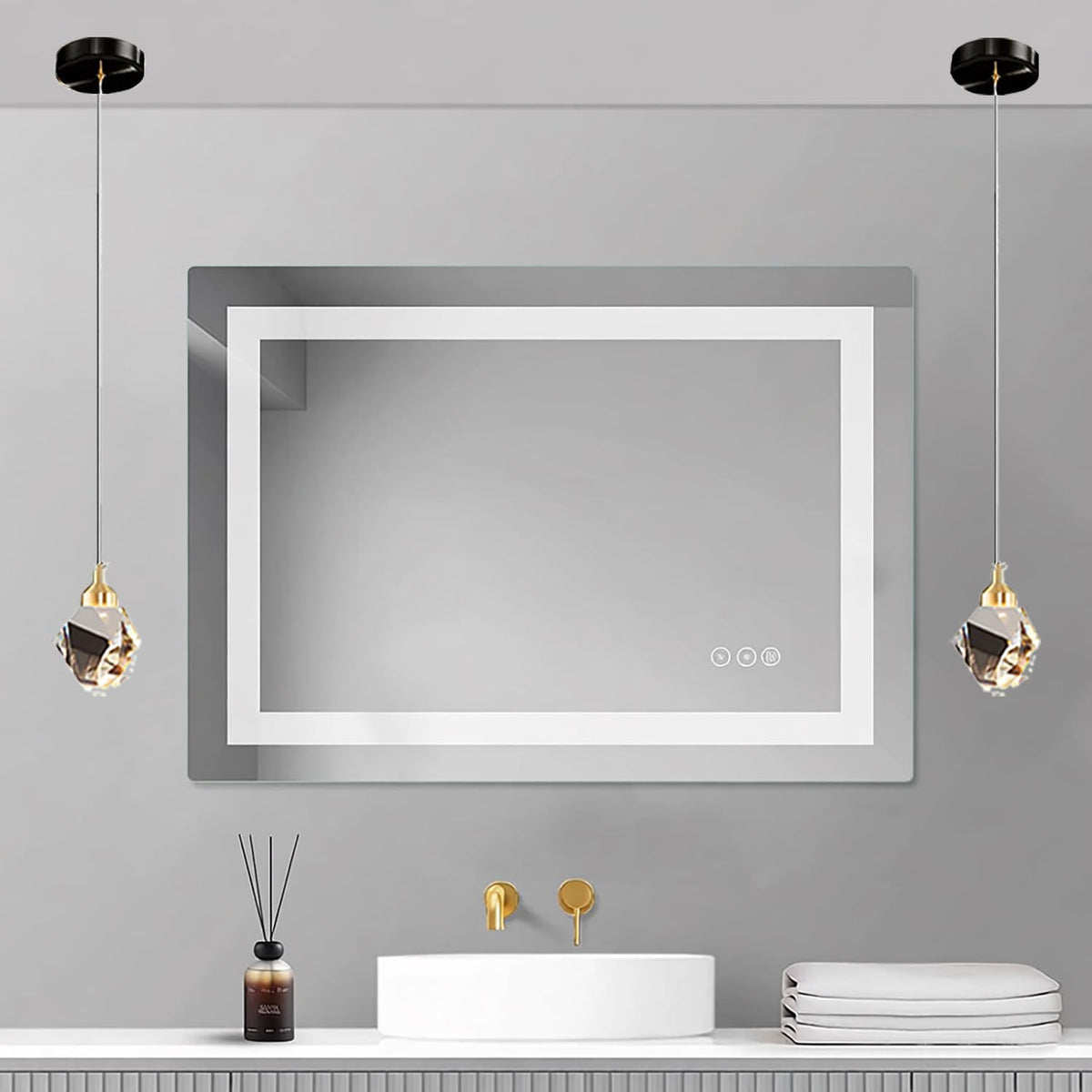 Black Diamond Crystal Pendant Light (Black / 1-Light)