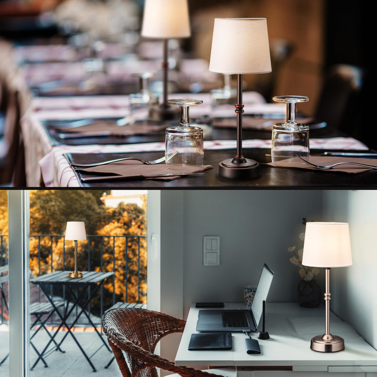 Seraph Cordless Rechargeable LED Table Lamp (Oil-Rubbed Bronze)