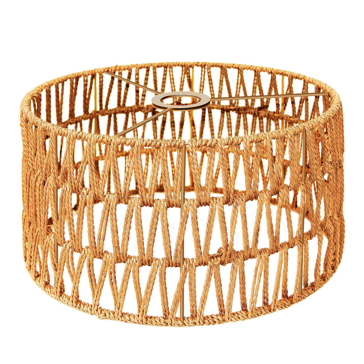 Hanging Light Boho Lamp Shades Small Lamp Shades for Table Lamps Vintage Rattan Lampshade for Hanging Lamp Wall Sconce Floor Lamp Woven LampShades for Living Room Decor Pendant Light (12.6 Inch-Cylindrical Shade)