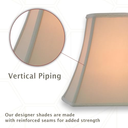 DSO-68-12AGL Rectangle Cut Corner Bell Designer Lamp Shade, (5x6.5) x (8x12) x 10, Antique Gold ((5 x 6.5) x (8 x 12) x 10 / Antique Gold)