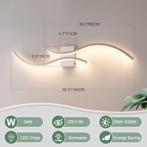 Brushed Nickel Bathroom Vanity Light Fixture (Brushed Nickel / 39inch)