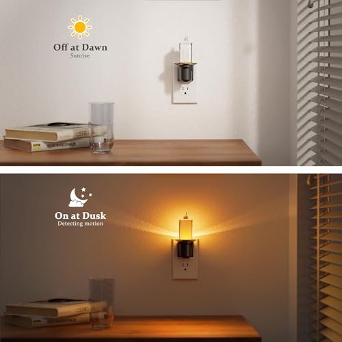 Night Lights Plug into Wall (Amber-Clear / 2 Pack)
