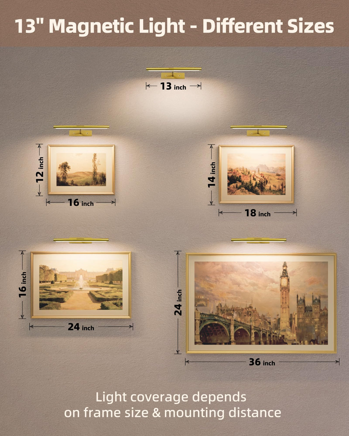 Picture Light for Wall (Gold / 13inch)