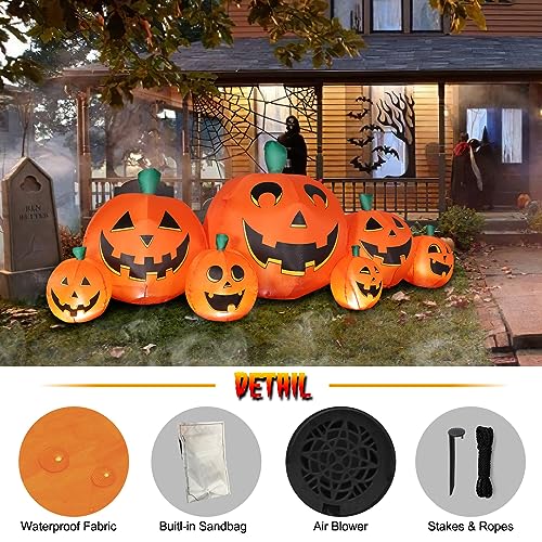 Halloween Inflatable Pumpkin Outdoor Decoration (8.5FT Pumpkin)