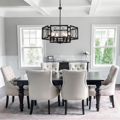 Geometric Farmhouse Chandelier for Dining Room