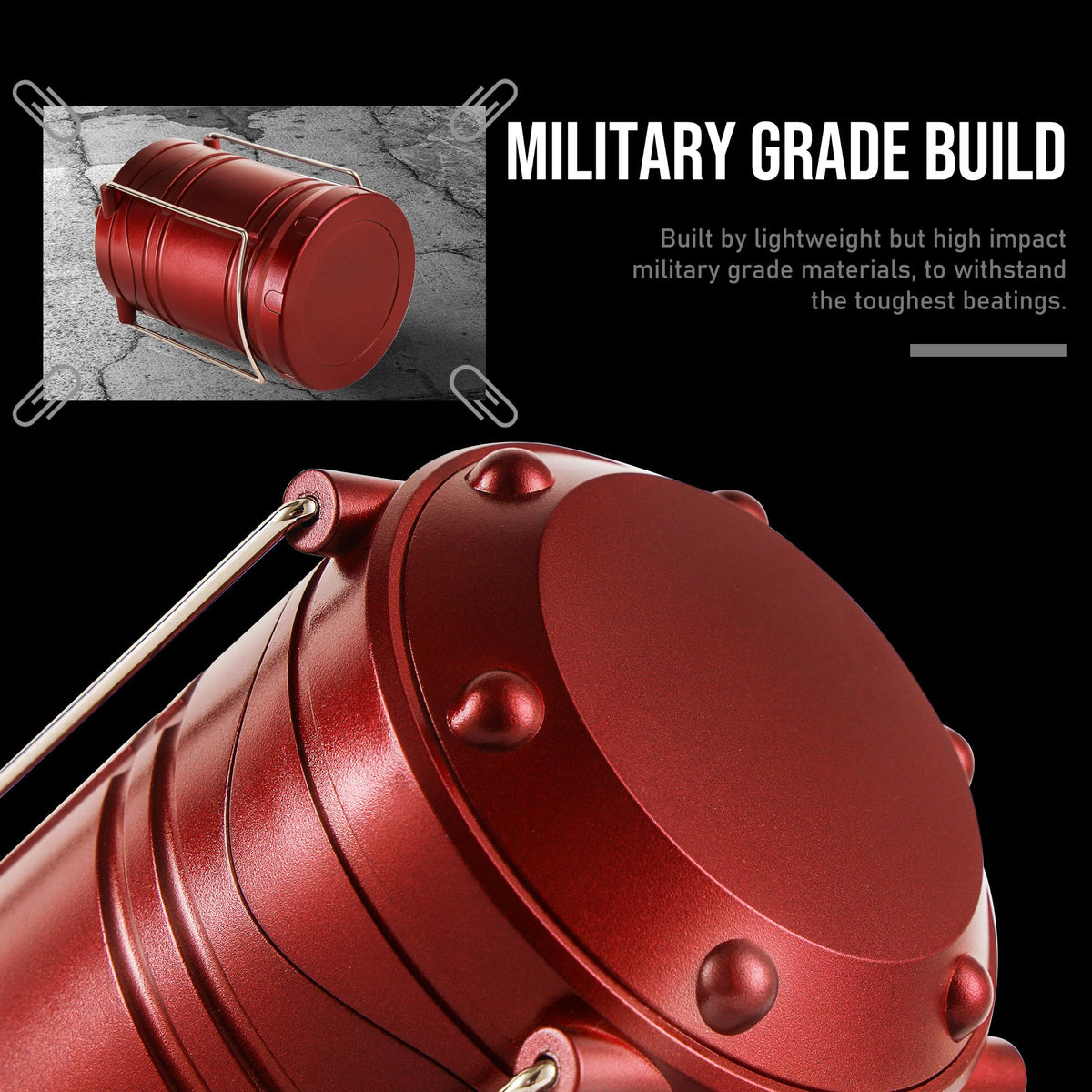 LED Camping Lantern (Burgundy)