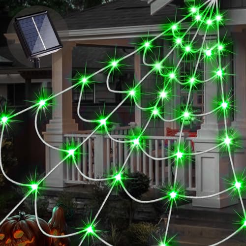 Outdoor Halloween Decorations Spider Web Lights