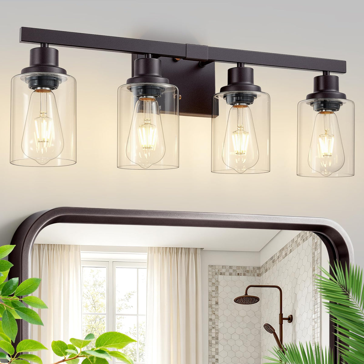 Oil Rubbed Bronze Vanity Lights for Bathroom (Oil-Rubbed Bronze / 4-light)
