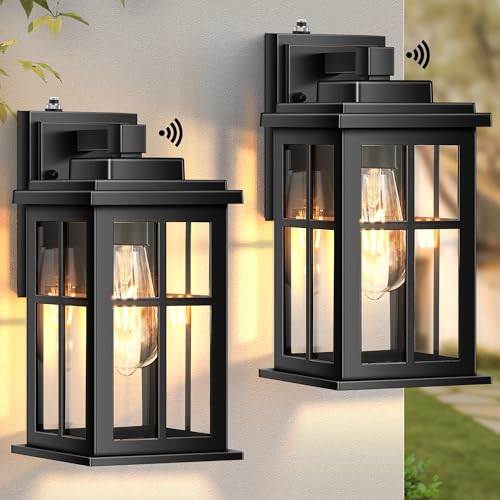 Dusk to Dawn Outdoor Lights for House (Dusk to Dawn 2 Pack / Black)