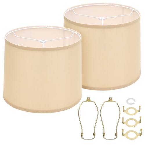 Drum Lamp Shades Set of 2 (Warm-Yellow)
