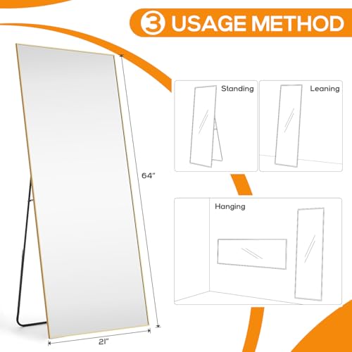 21"x64" Mirror Full Length (Claccic Gold-rect / 64"L x 21"W)