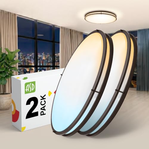 LED 24" Oval Flush Mount Lighting (Oil-Rubbed Bronze)