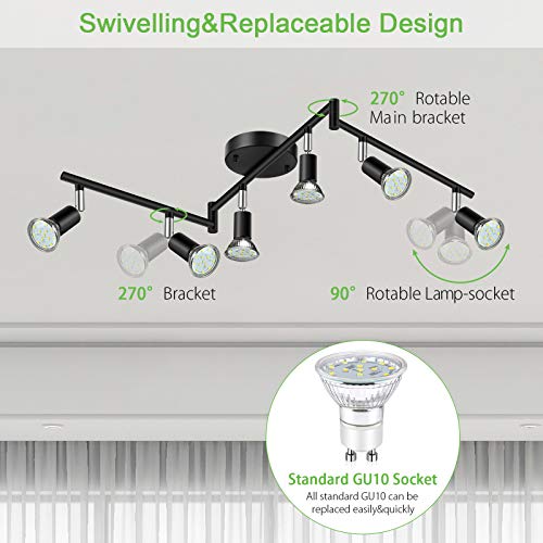 LED 6 Light Track Lighting Kit (Black / 6 Light)