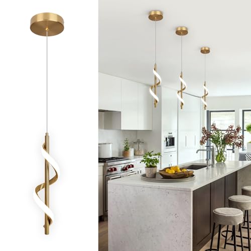 13W Modern Spiral Led Pendant Light Fixture