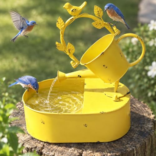 Metal Solar Water Fountain with Backup Battery