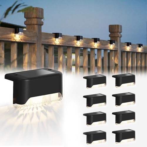 Solar Deck Lights Solar Step Lights Outdoor Waterproof Led Garden Decorative Lighting for Deck Fence Dock Post Stair Yard Patio