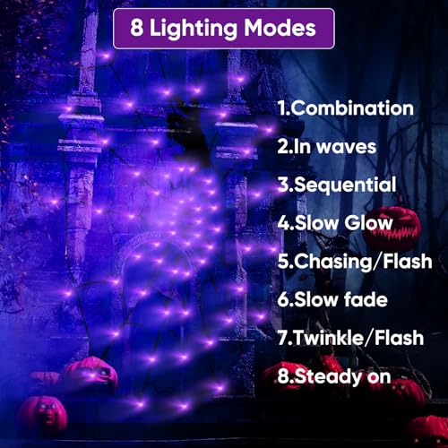 Halloween Decorations Lights Spider Web Lights