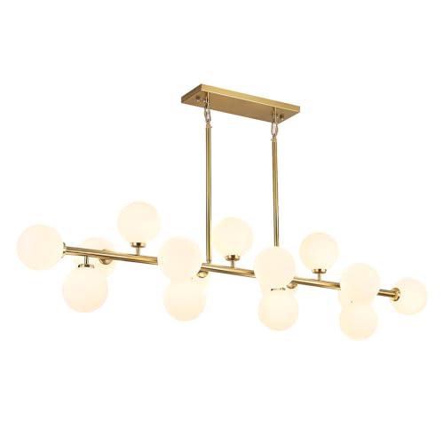 Mid Century Modern Chandelier Linear Chandeliers Pendant Lighting Fixture for Dining Room