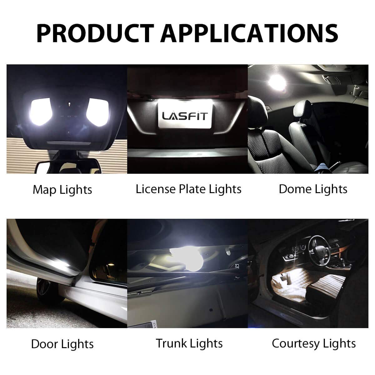 194 LED Bulb 6000K White (White / 194/168-4PCS)