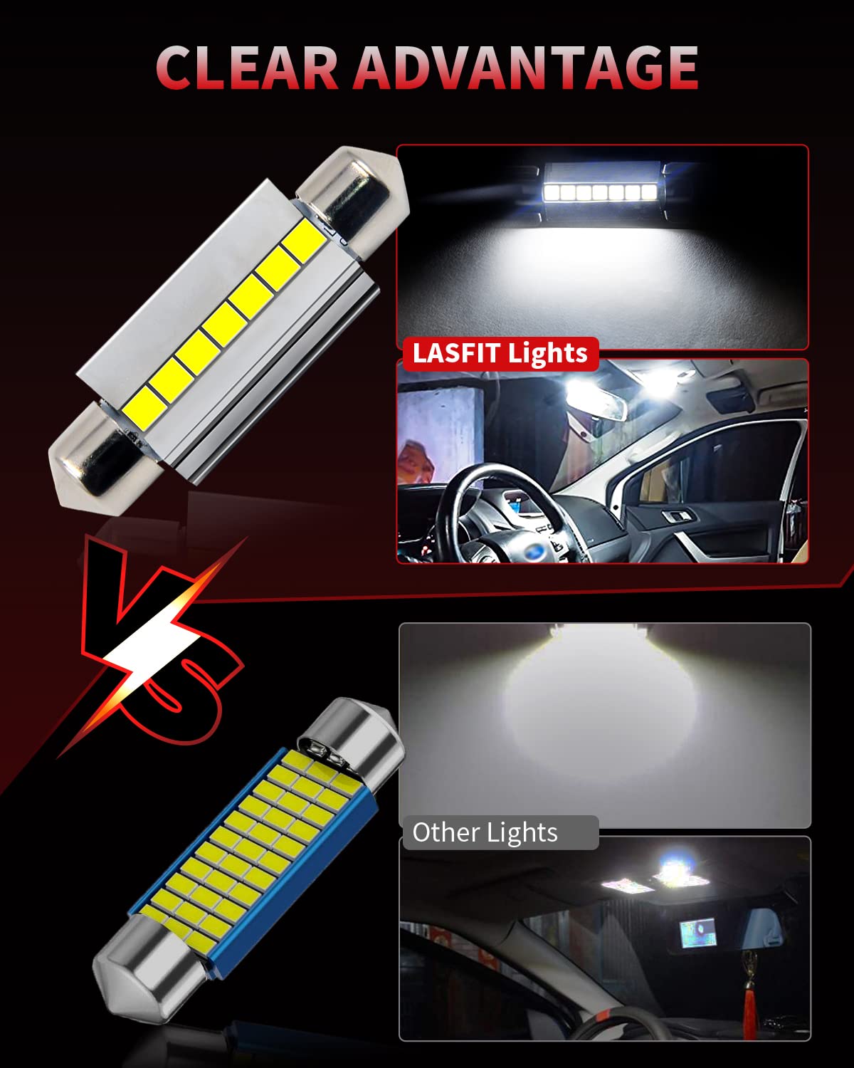 578 LED Bulb 42mm Festoon Super Bright 211 (White / 42mm/578)