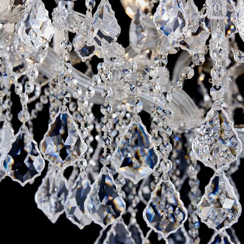 12 Light Crystal Maria Therese Luxury K9 Crystal Chandelier for Dining (12-Light/Sliver)