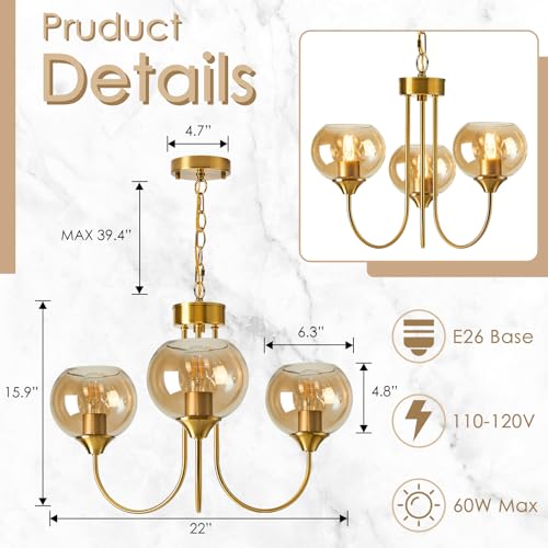 Mid Century Modern Globe Chandelier