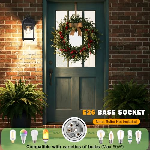 Outdoor Wall Light Fixture (Black / 2-pack)