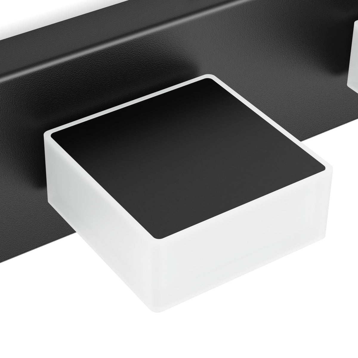 Black Bathroom Vanity Lights 24inch Metal Acrylic LED Modern Bathroom Wall Lighting Fixtures Over Mirror Matte Black (Black-White light / 24 inch)