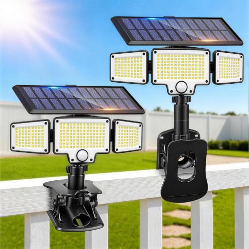 Clip on Solar Lights Outdoor (Clamp / 2Pack)