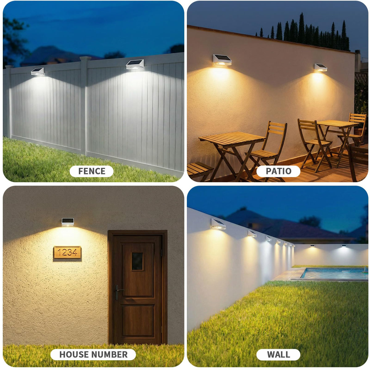 Solar Fence Lights 20 Pack (White / 20 Pack)