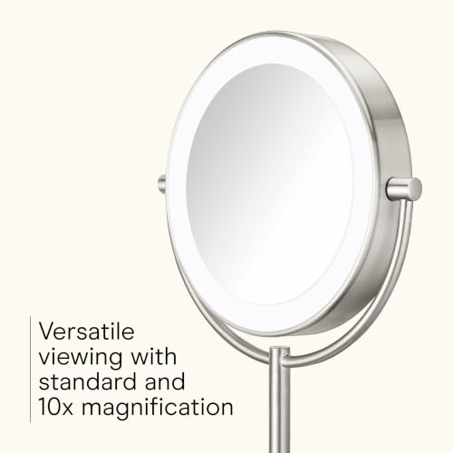 LED Vanity Mirror (Satin Nickel / 16"L x 10.3"W)