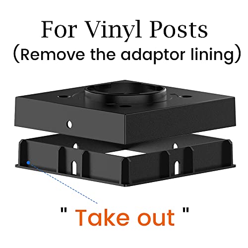Solar Post Cap Lights Outdoor 2 Modes (Black / 10 Pack)