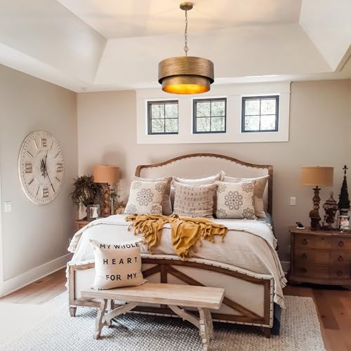 Farmhouse Drum Chandelier (Copper Bronze / 20")