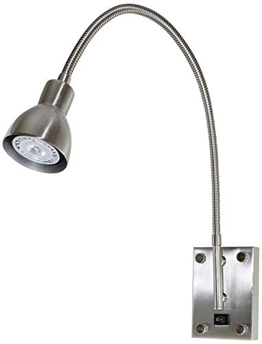 BO-119-BS LED Wall Sconce with Gooseneck Arm, Finish Color: Brushed Steel