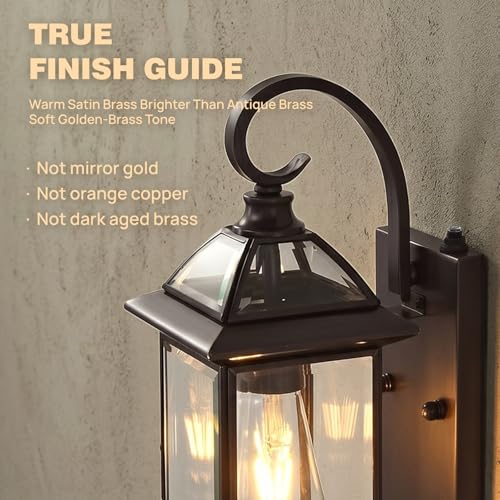 Solid Copper Dusk to Dawn Outdoor Wall Lighting (Bronze / 18.5''H)