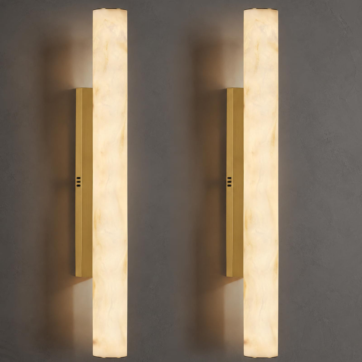 Artisan Alabaster Wall Sconces Set of 2 (Gold-36in-2Pcs)