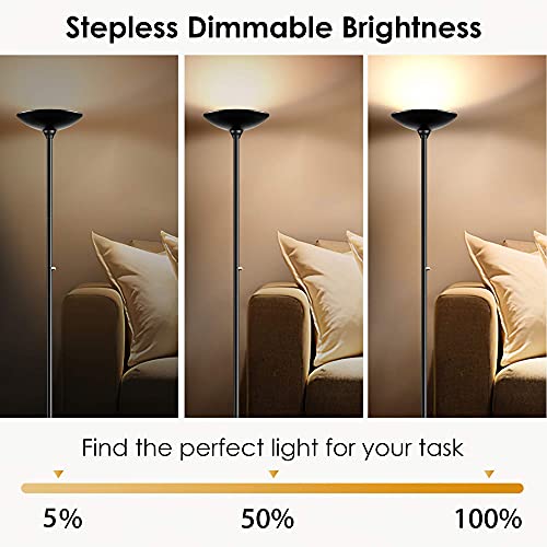 Torchiere Floor Lamp (Black Torchiere Floor Lamp)