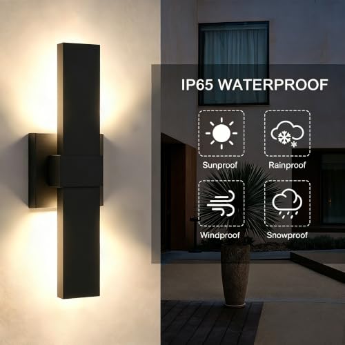 Aluminum 32 in Long Outdoor Wall Light Fixture