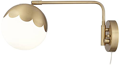 Camila 8 1 4" Brass and Glass Globe Plug (Brass - Single)
