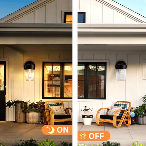 2 Pack Outdoor Wall Lantern (Glass)