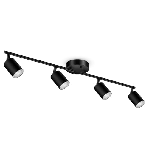 4 Light Track Lighting Fixtures Ceiling (4 light-black)