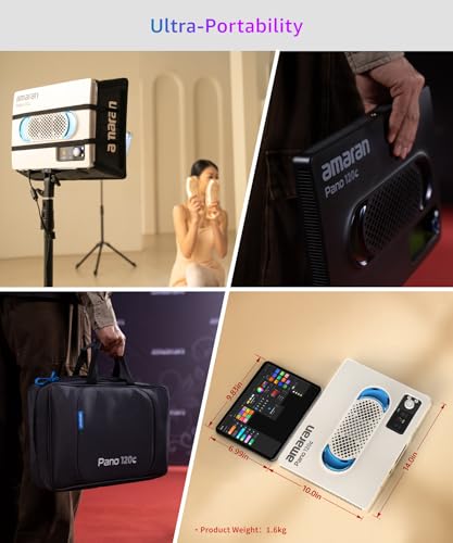 Pano 120c Kit RGB LED Video Light (Pano 120c - Charcoal)