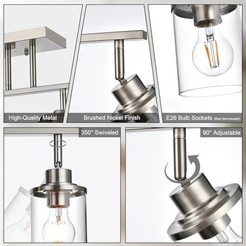 3 Light Track Lighting Kit Brushed Nickel Track Lighting Fixtures (Brushed Nickel / 3 Light)