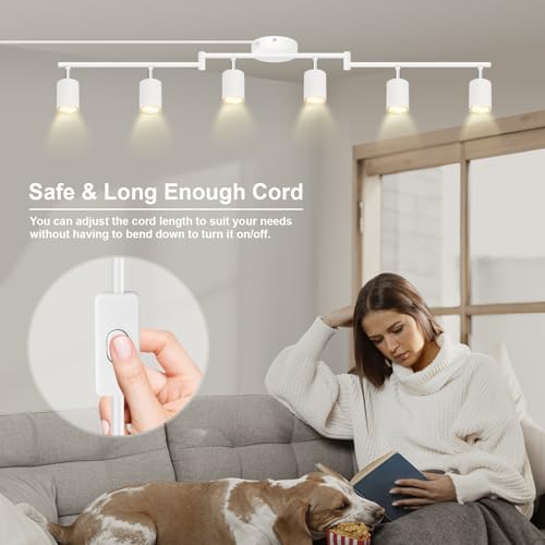 Plug in Track Lighting LED (6-Light Track Light(White))